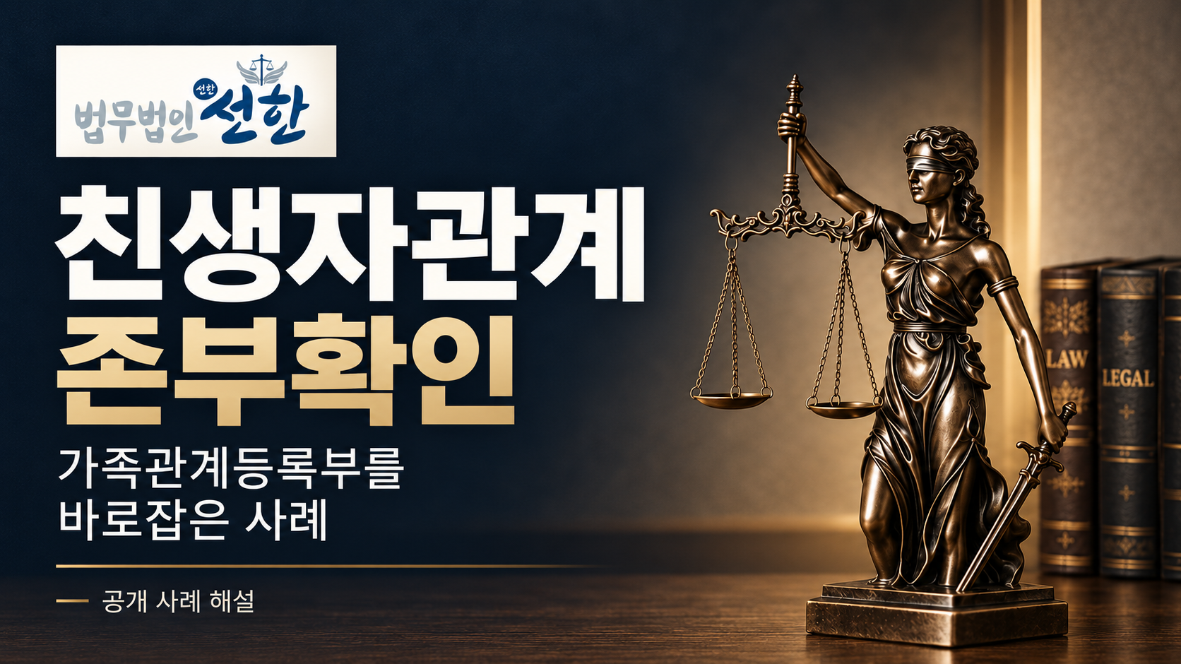 법무법인 선한 친생자관계존부확인으로 가족관계등록부를 바로잡은 사례
