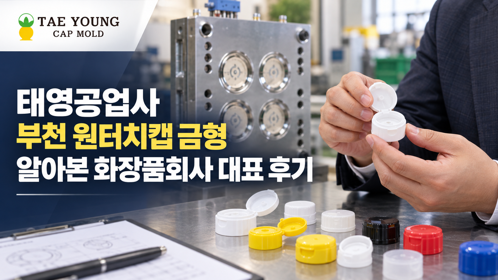 태영공업사 부천 원터치캡 금형 알아본 화장품회사 대표 후기